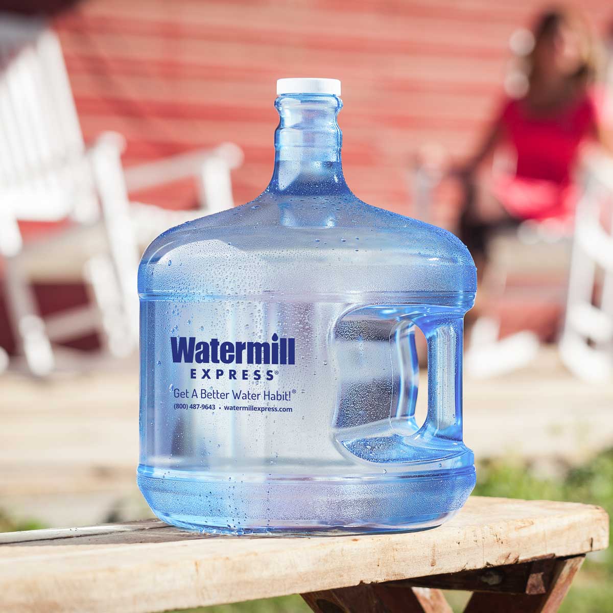 bottle of Watermill Express water