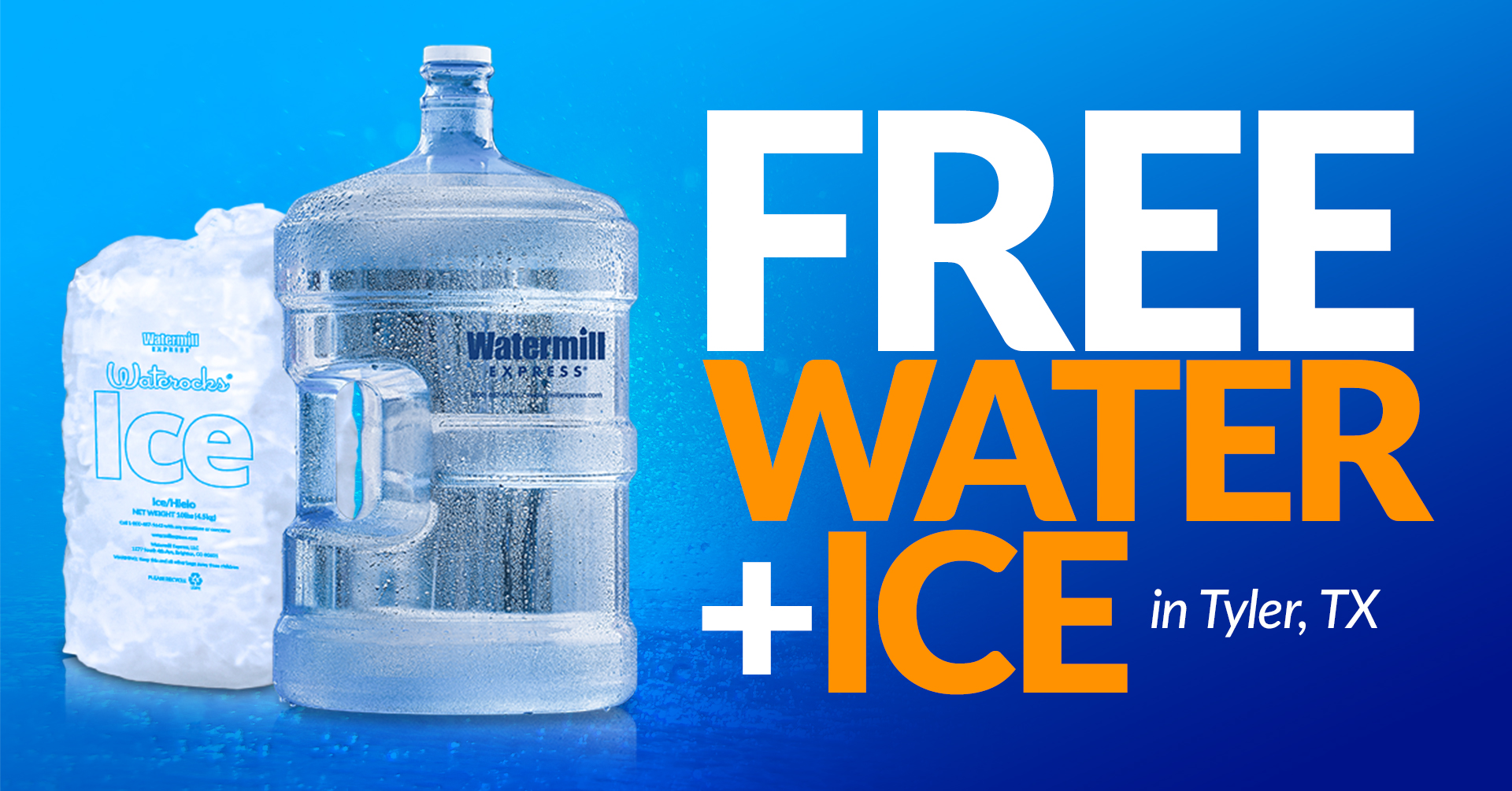 Free water and ice in Tyler, TX